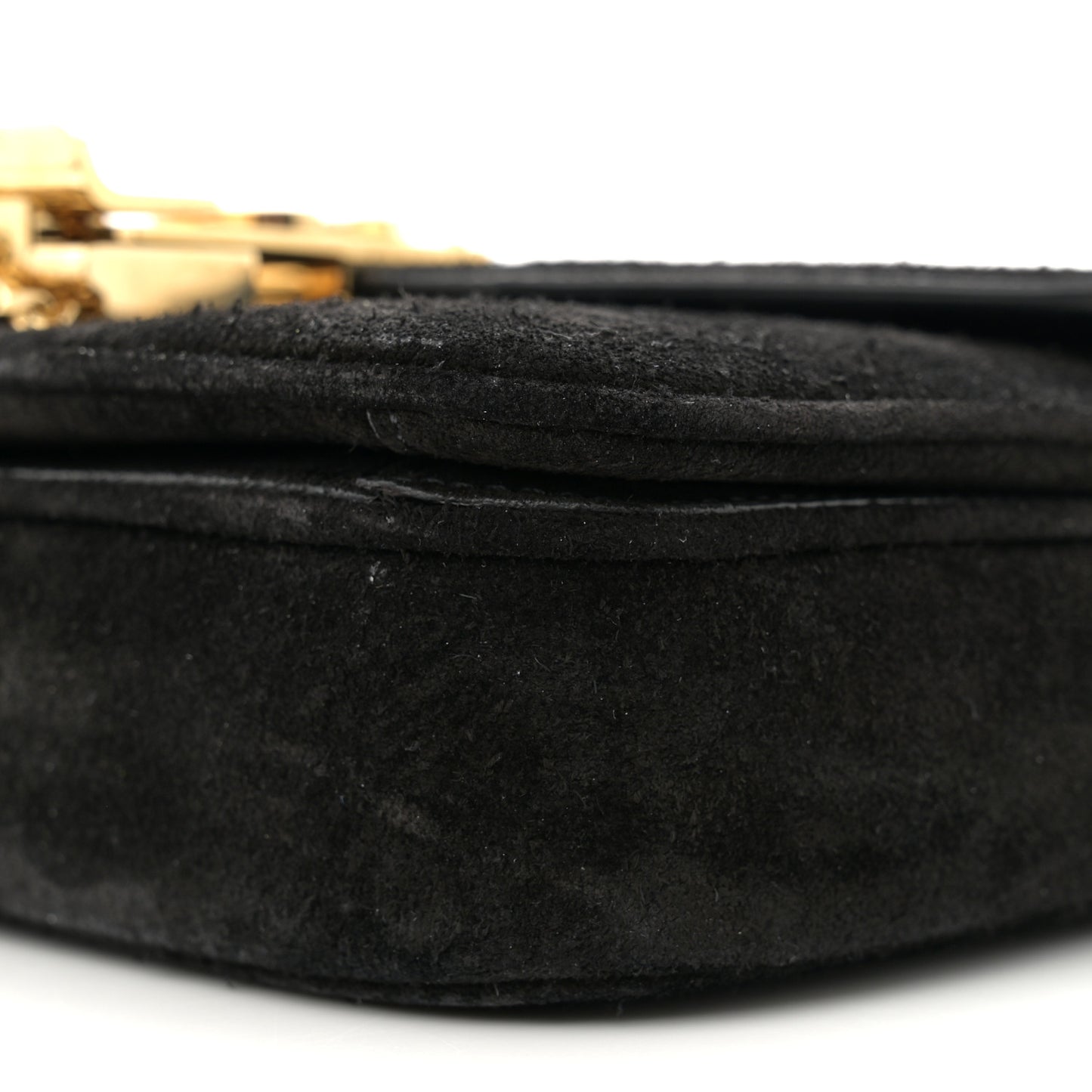 Suede Small Pampille C Bag Black