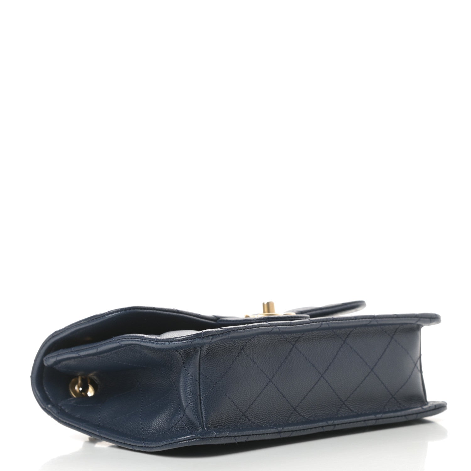 Chanel Caviar Quilted Medium Sweet Classic Flap Navy Blue 4 of 13