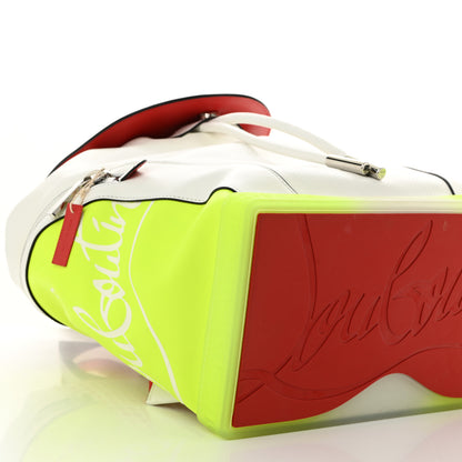 Christian Louboutin Calfskin Explorafunk Backpack Bianco Fluo Yellow 8 of 10