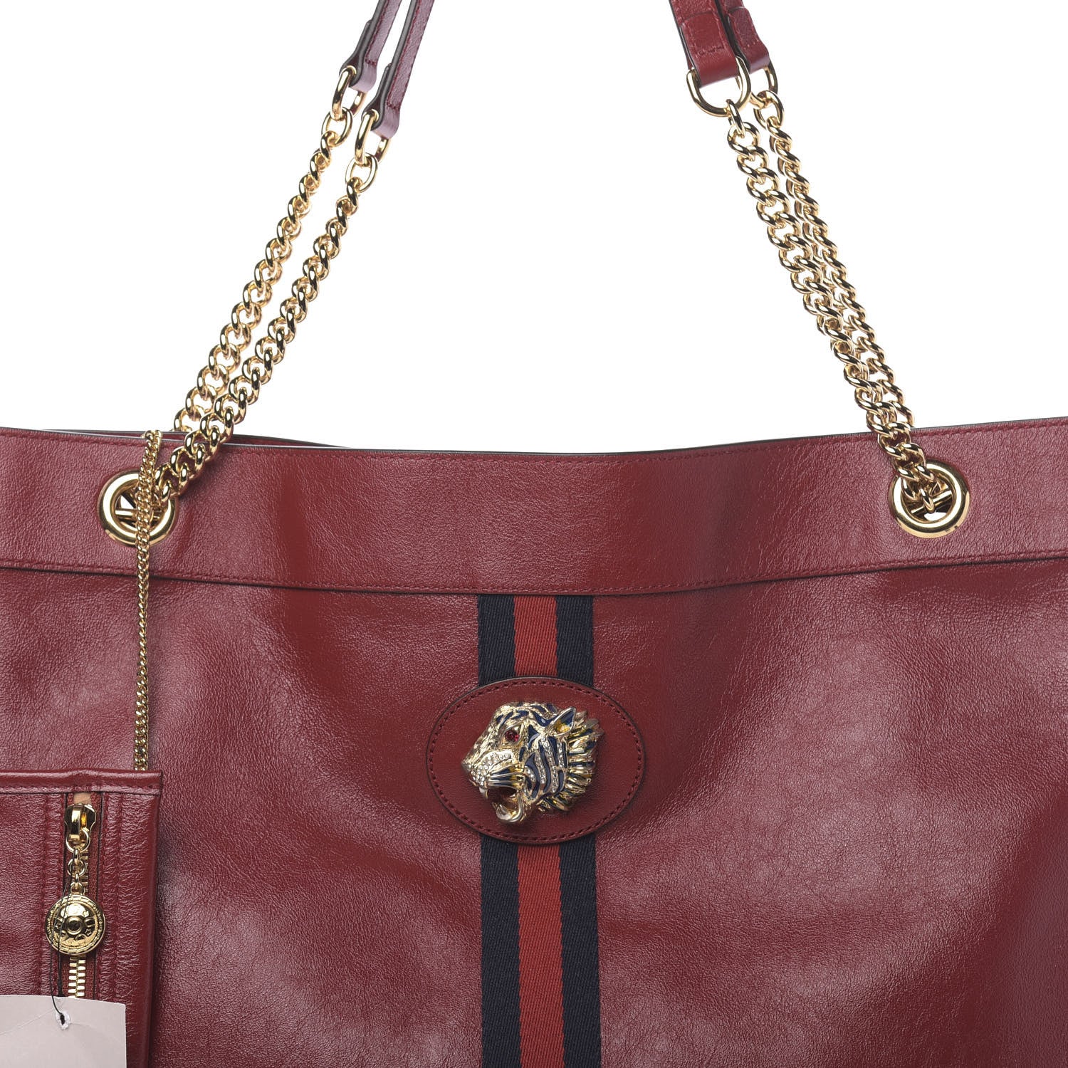Gucci Calfskin Large Rajah Chain Tote Romantic Cherry 10 of 10