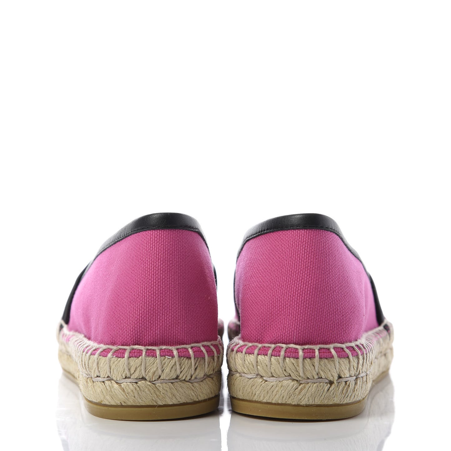 Canvas Logo Espadrilles 36.5 Cyclamen Rose Black