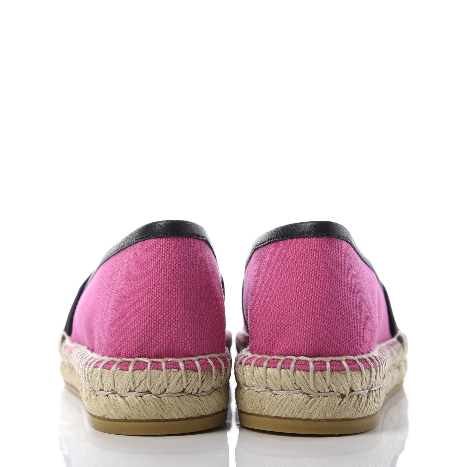 Gucci Canvas Logo Espadrilles 36.5 Cyclamen Rose Black 6 of 10