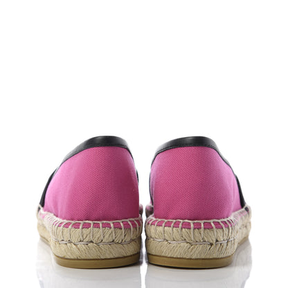Gucci Canvas Logo Espadrilles 36.5 Cyclamen Rose Black 6 of 10