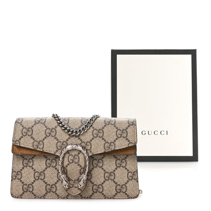 Gucci GG Supreme Monogram Super Mini Dionysus Shoulder Bag Taupe 19 of 19