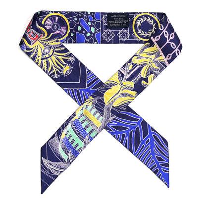 Hermes Silk La Danse Des Amazones Twilly Indigo Jaune Multicolor 1 of 4