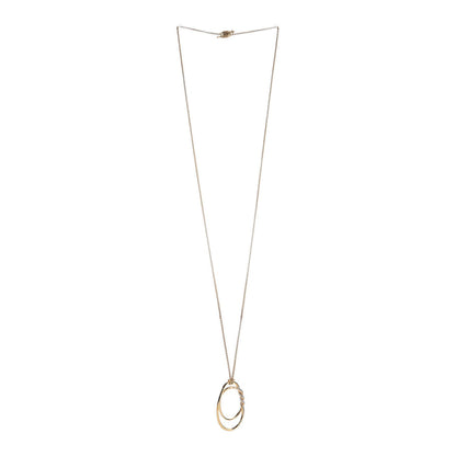 David Yurman 18K Yellow Gold Diamond 47mm Continuance Pendant Necklace 4 of 7
