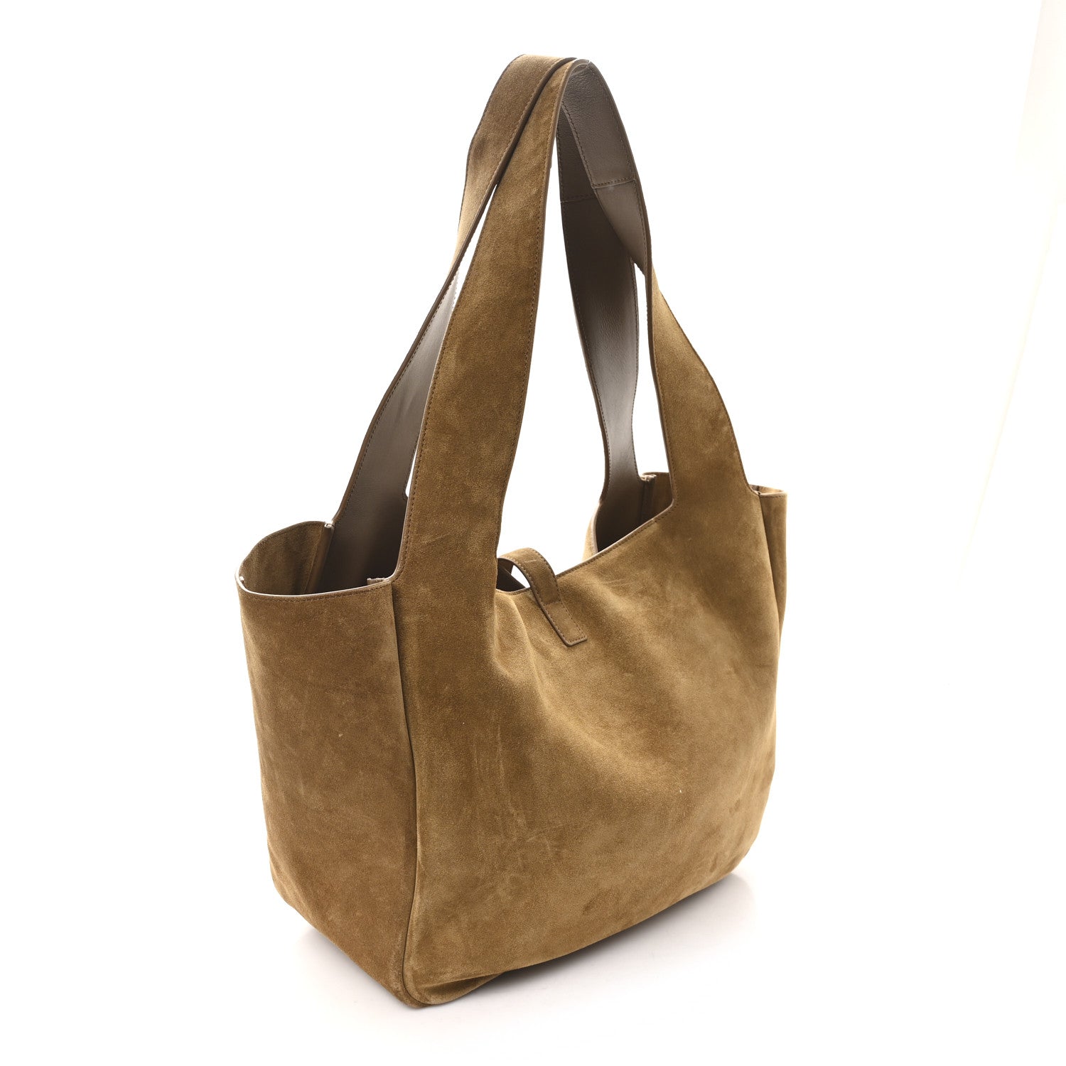 Saint Laurent Suede Bea Tote Golden Leaf 3 of 10