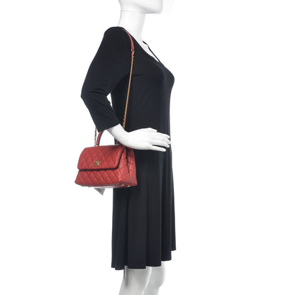 Chanel Caviar Lizard Quilted Mini Coco Handle Flap Red 2 of 10