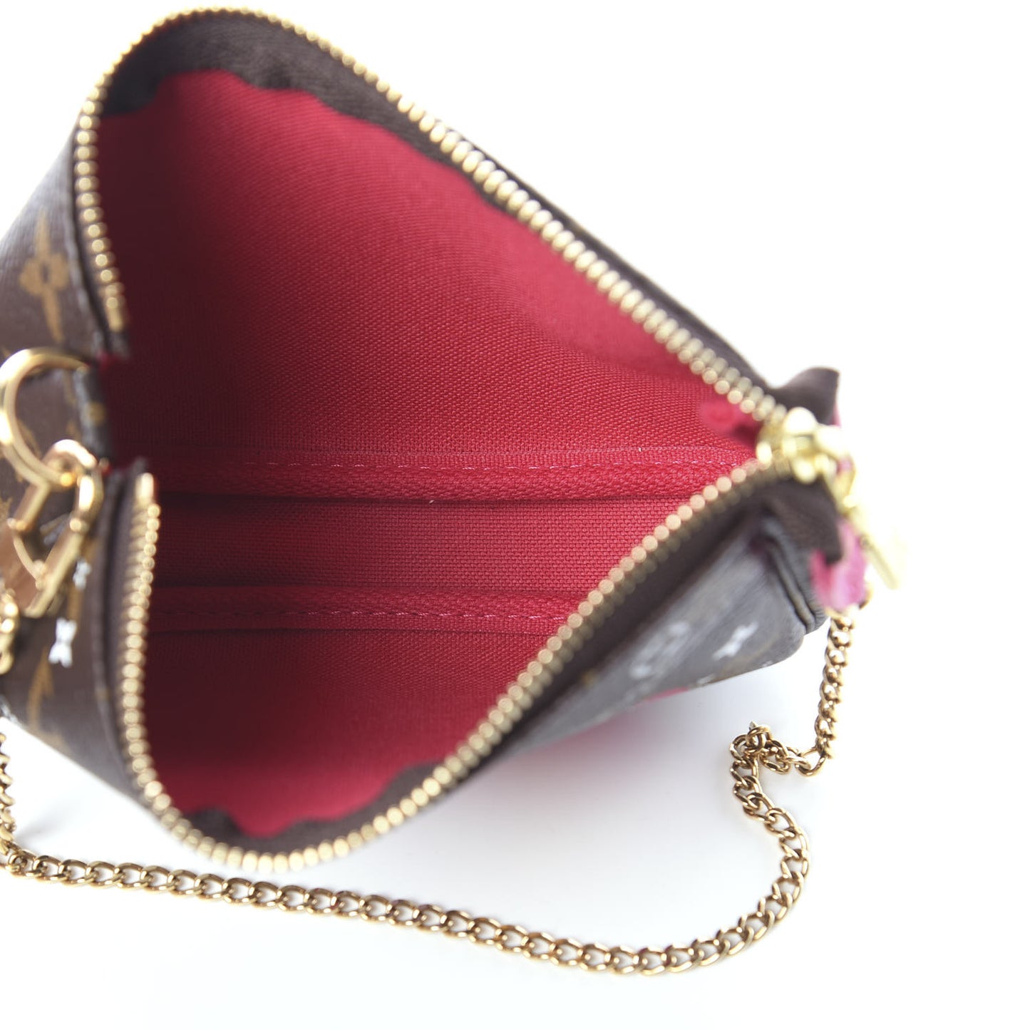 Monogram 2019 Christmas Animation Mini Courchevel Pochette Accessories Fuchsia