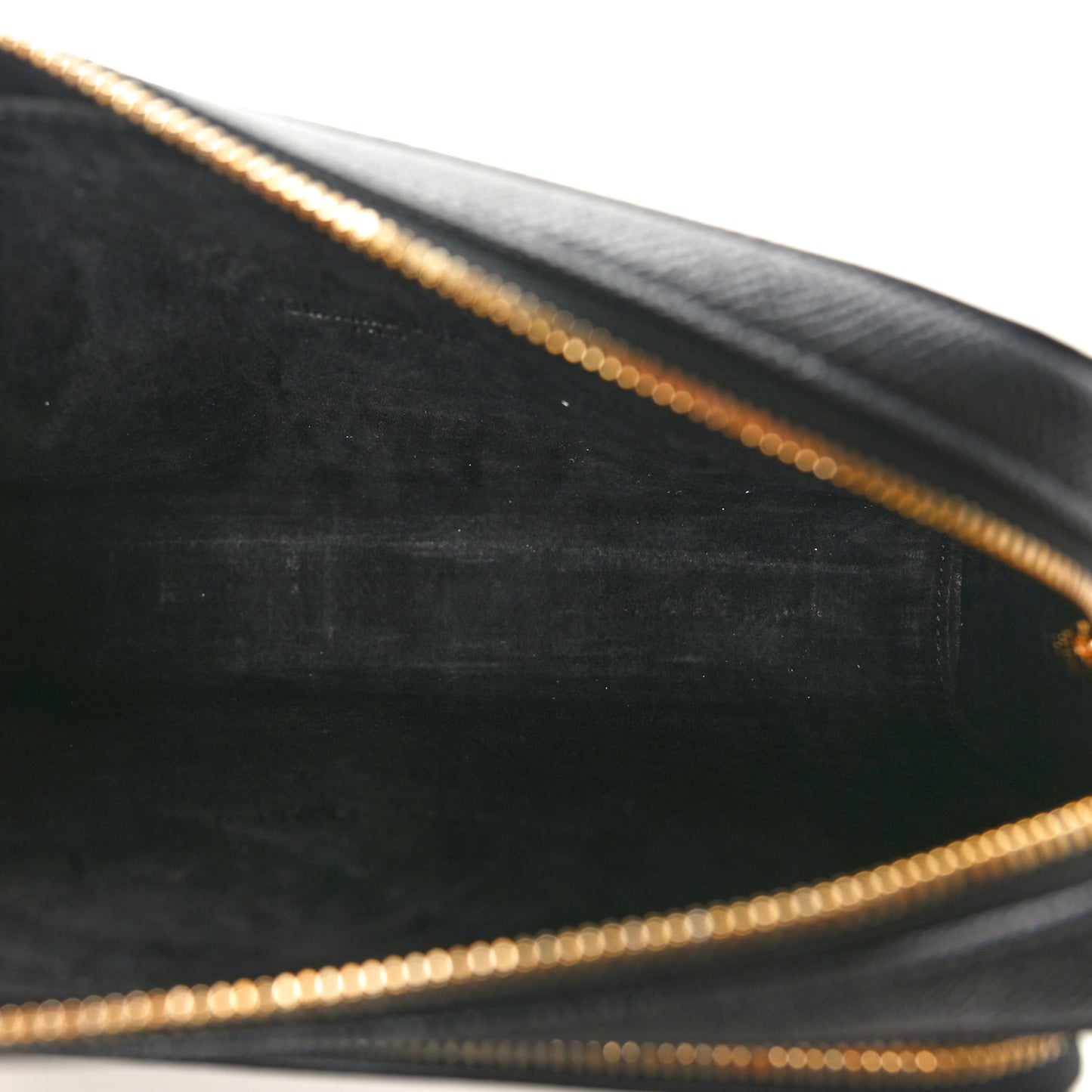 Grained Calfskin Caro Double Pouch Black