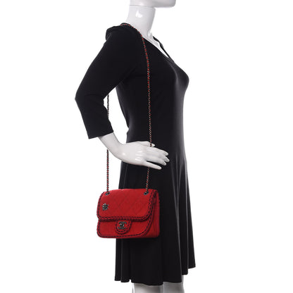 Chanel Wool Quilted Mini Edelweiss Single Flap Red 2 of 10