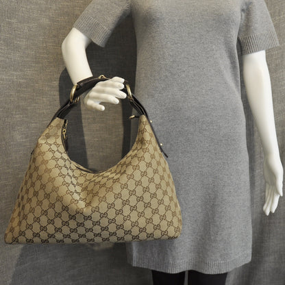 Gucci Monogram Medium Horsebit Chain Hobo 3 of 9