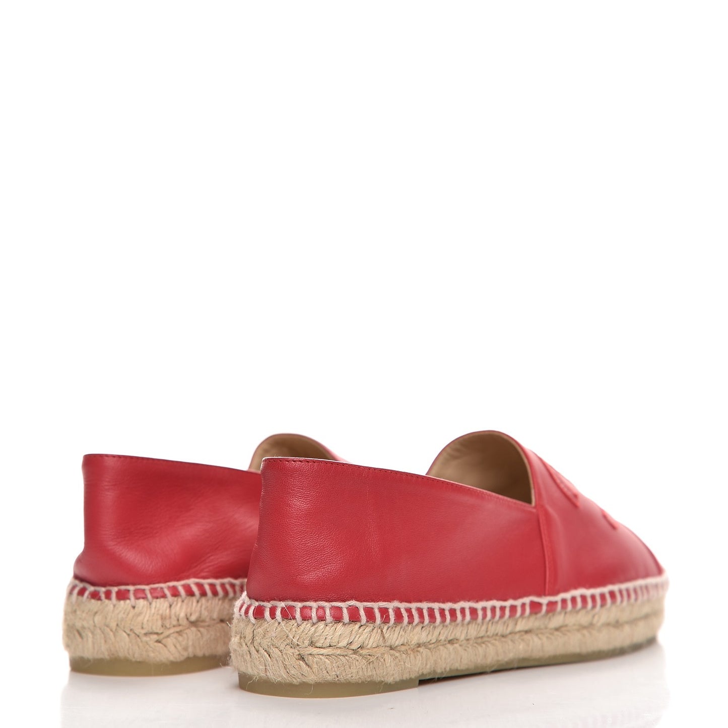 Lambskin CC Espadrilles 39 Red