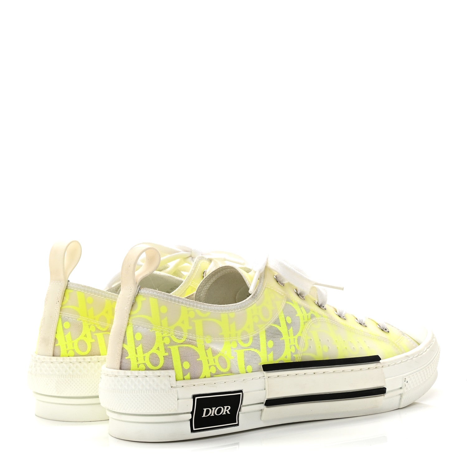 Christian Dior Technical Canvas Oblique Mens B23 Low Top Sneaker 42 Yellow 5 of 9