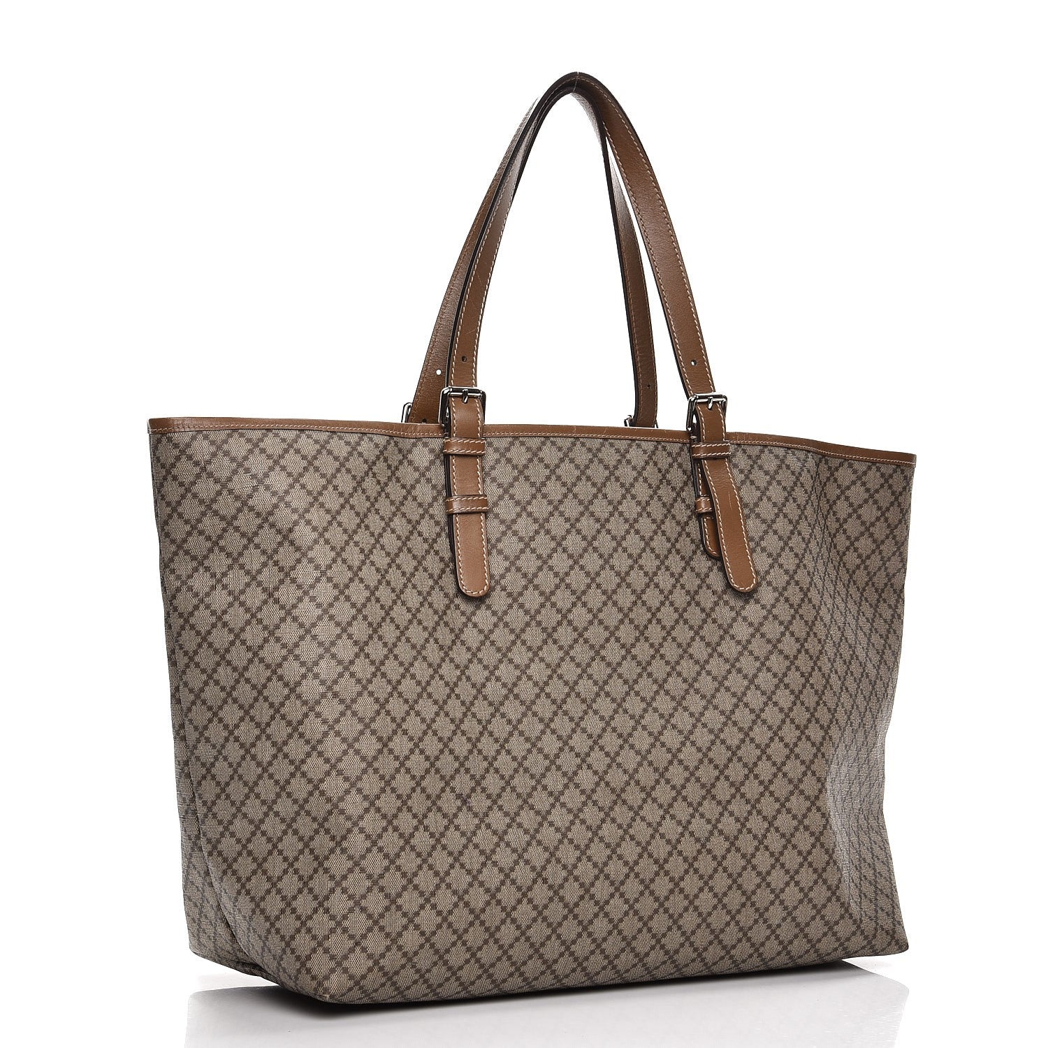 Gucci Coated Canvas Diamante Plus Tote Bag Brown 3 of 15