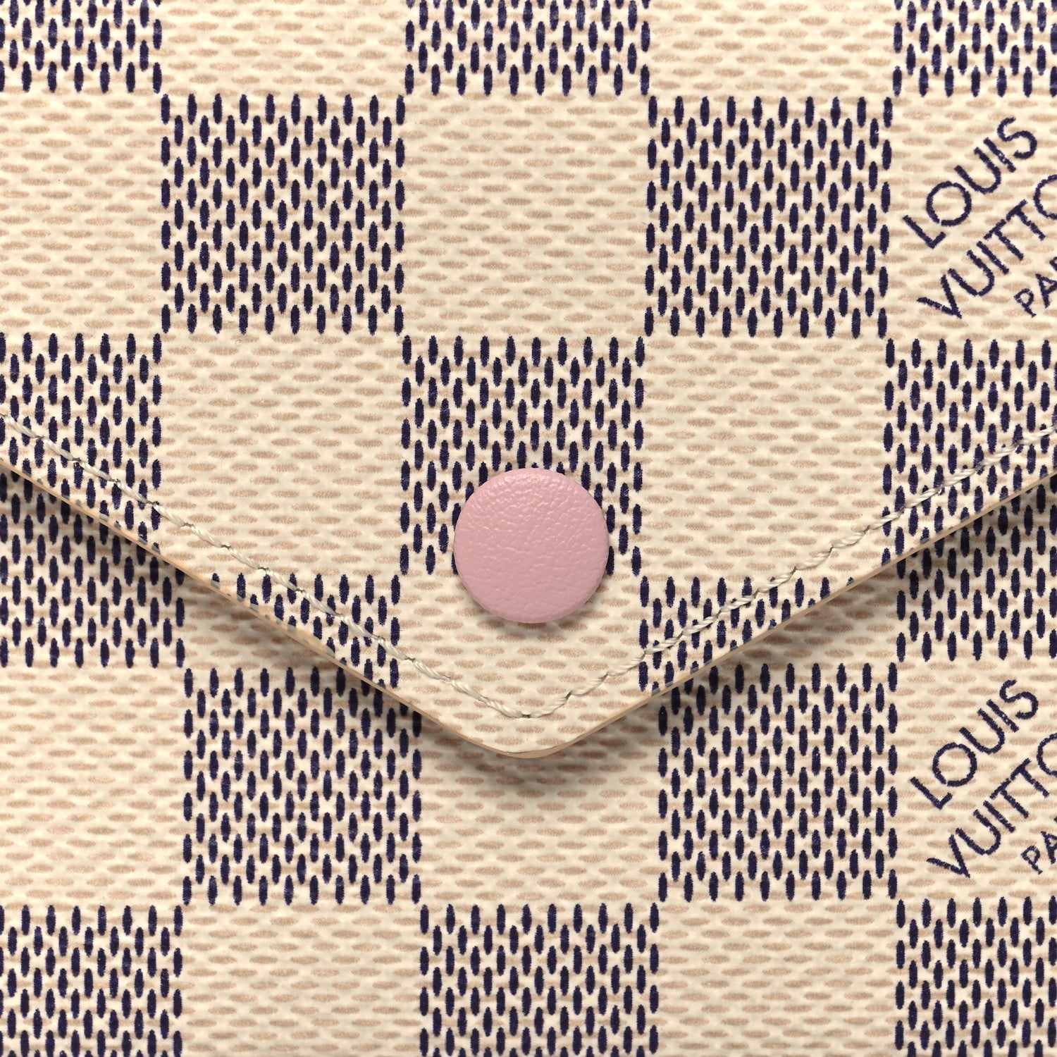 Louis Vuitton Damier Azur Victorine Wallet Rose Ballerine 8 of 9