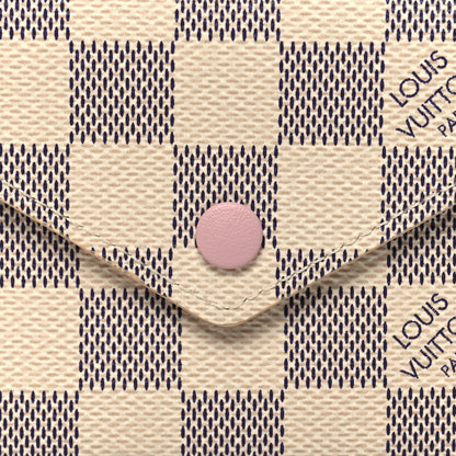 Louis Vuitton Damier Azur Victorine Wallet Rose Ballerine 8 of 9