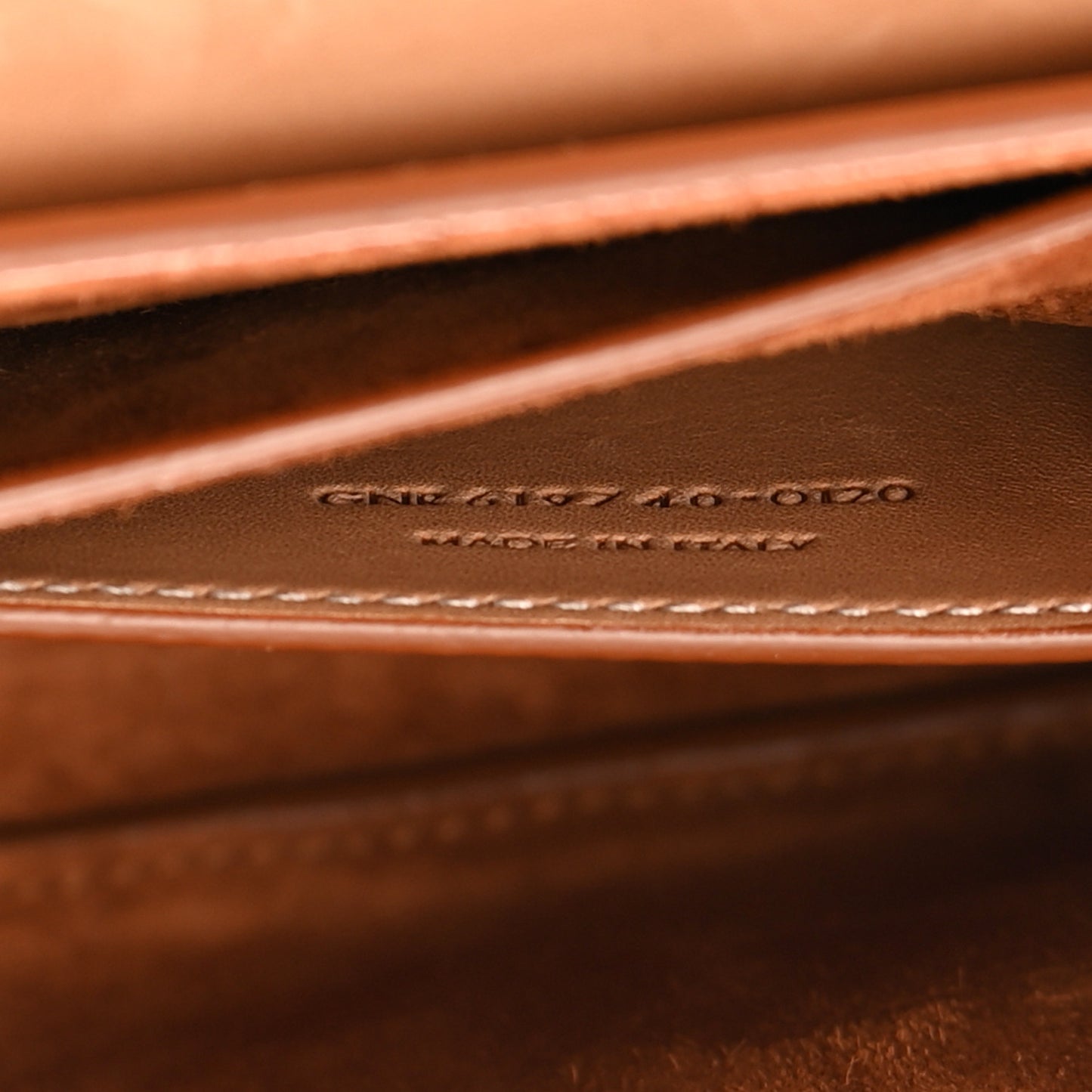 Smooth Vintage Calfskin Small Kaia Satchel Brown Gold