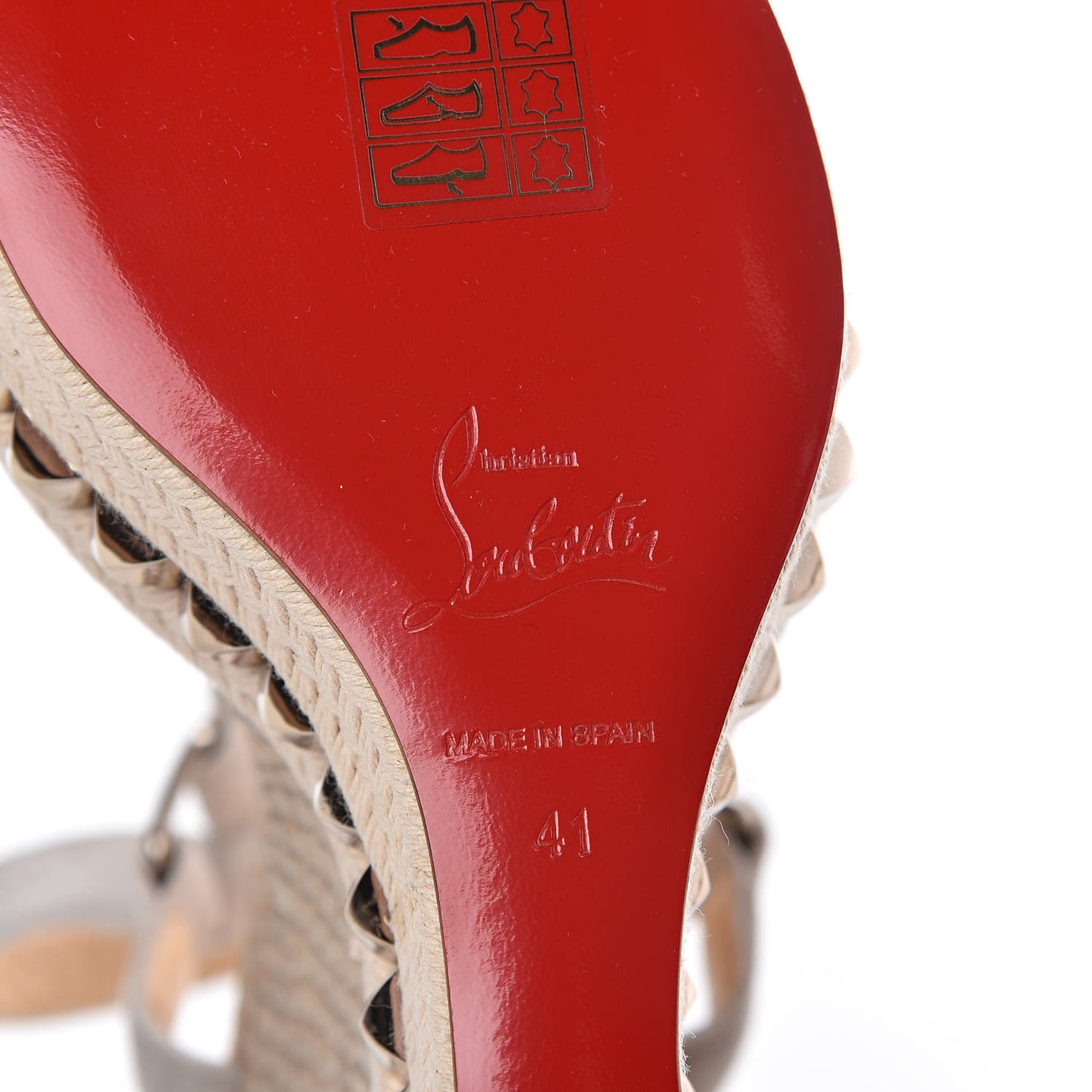 Veau Velours Cork Embossed Cataclou 140 Wedge Sandals 41 Colombe