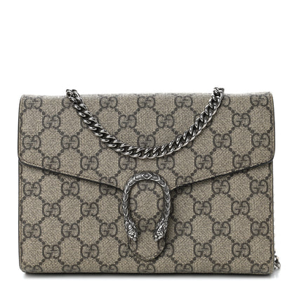 Gucci GG Supreme Monogram Mini Dionysus Chain Wallet Beige Taupe 1 of 7