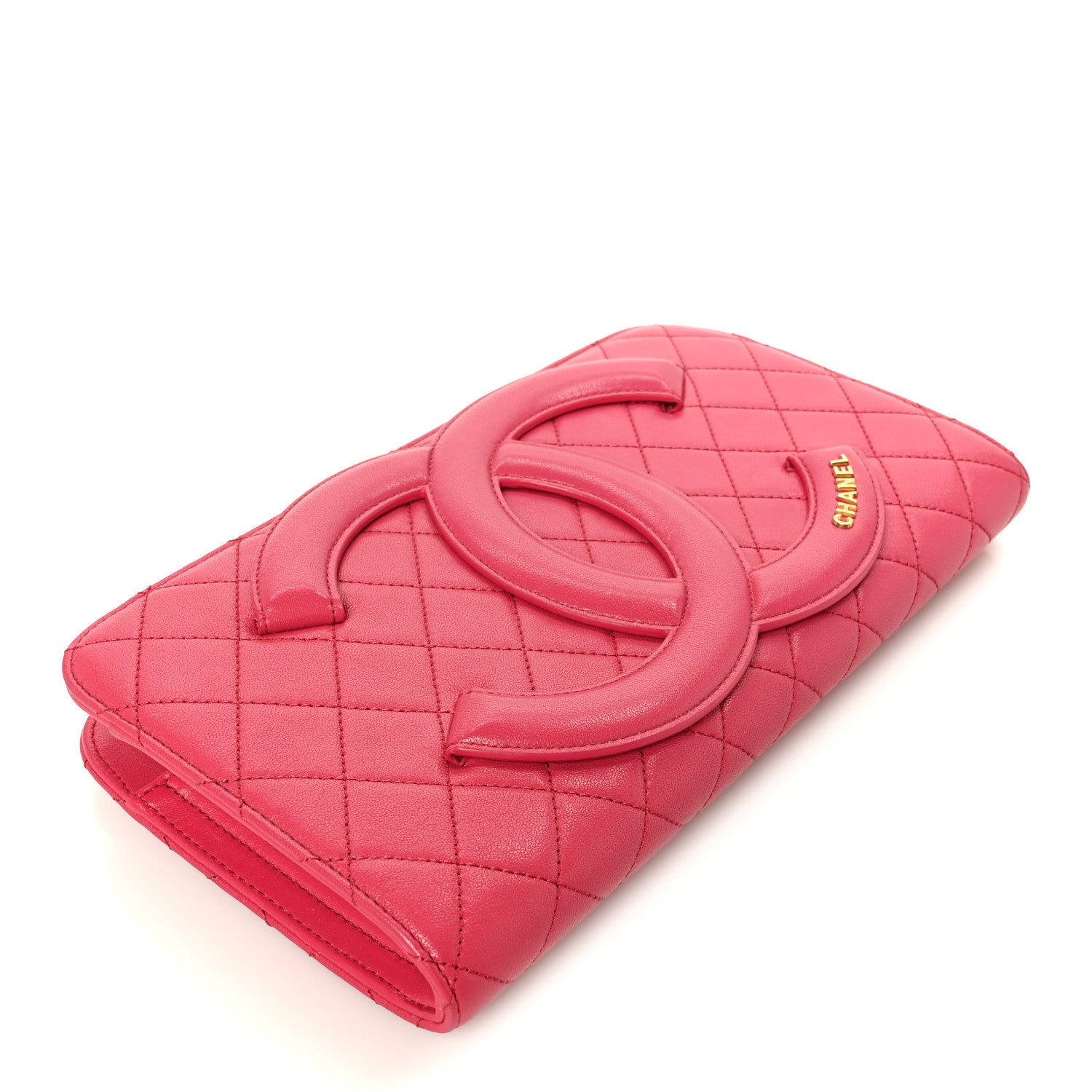 Chanel Lambskin Quilted Coco Midnight Clutch Dark Pink 4 of 9
