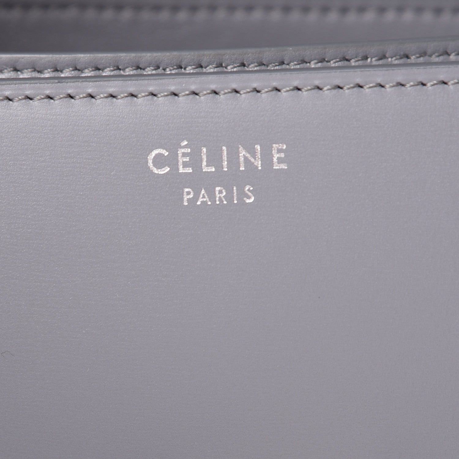 Celine Smooth Calfskin Medium Classic Box Flap Bag Storm 6 of 9
