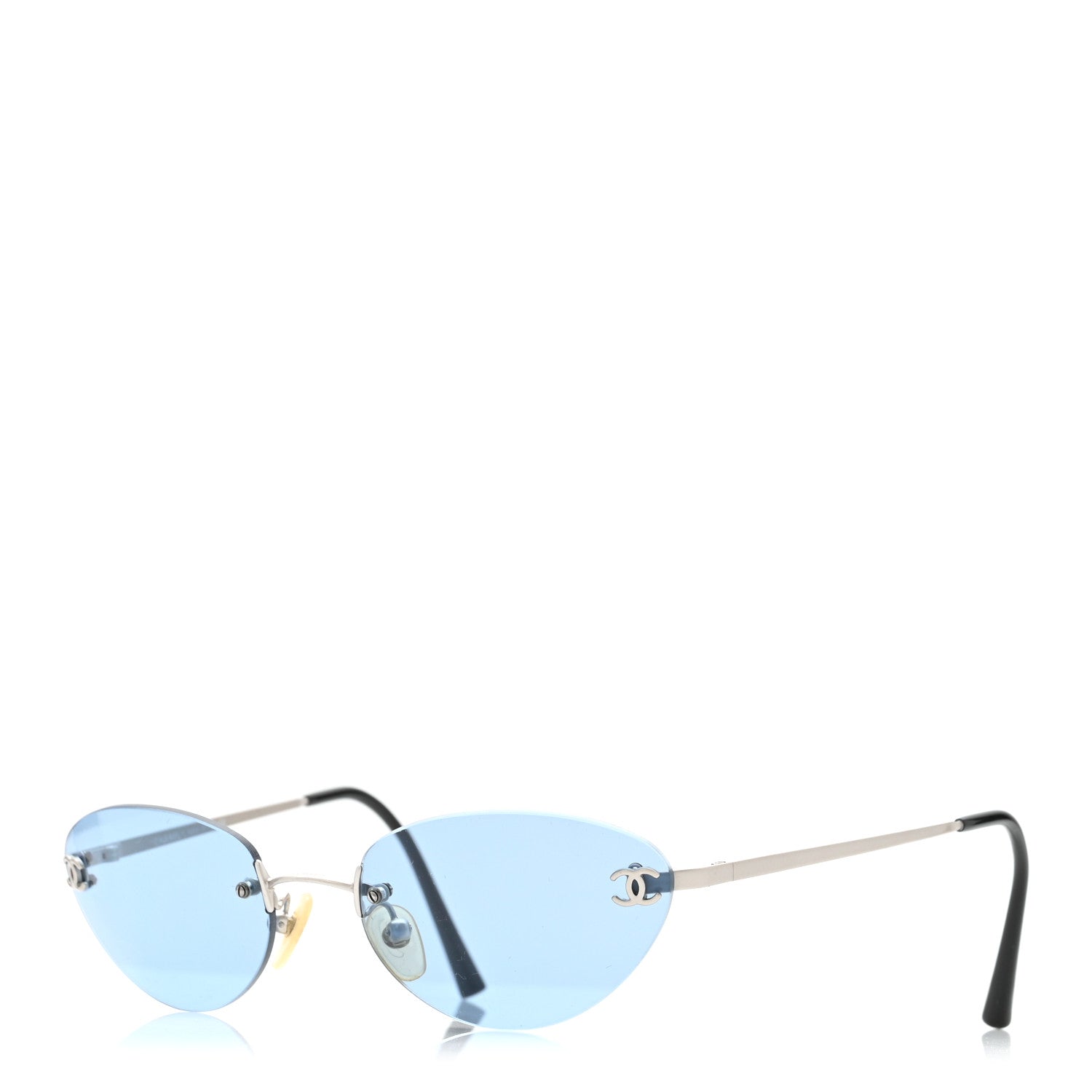 Chanel Metal CC Oval Sunglasses 4013 Blue 1 of 8