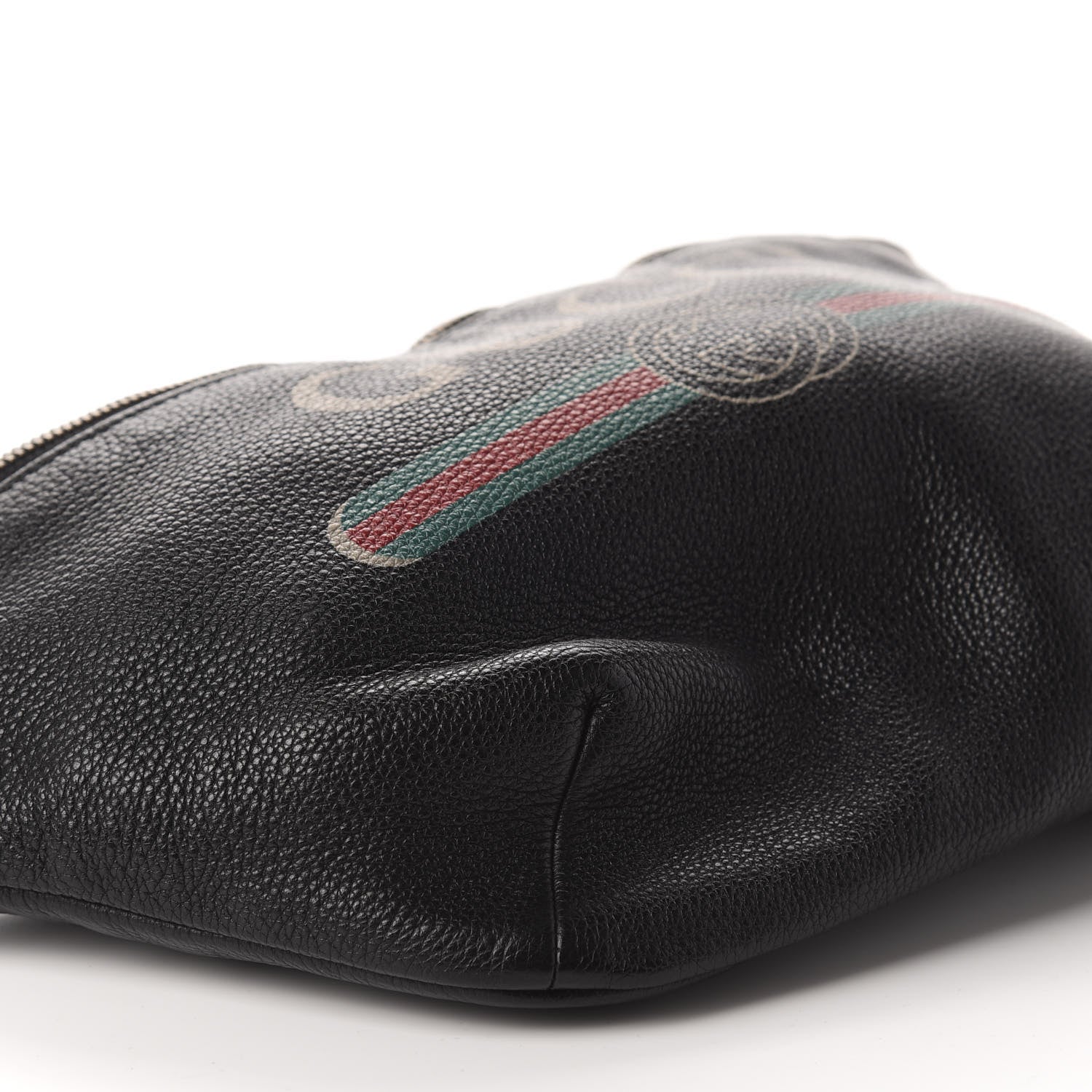 Gucci Grained Calfskin Logo Belt Bag Black 6 of 14