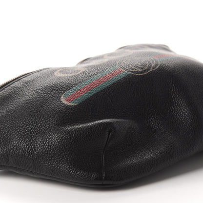 Gucci Grained Calfskin Logo Belt Bag Black 6 of 14