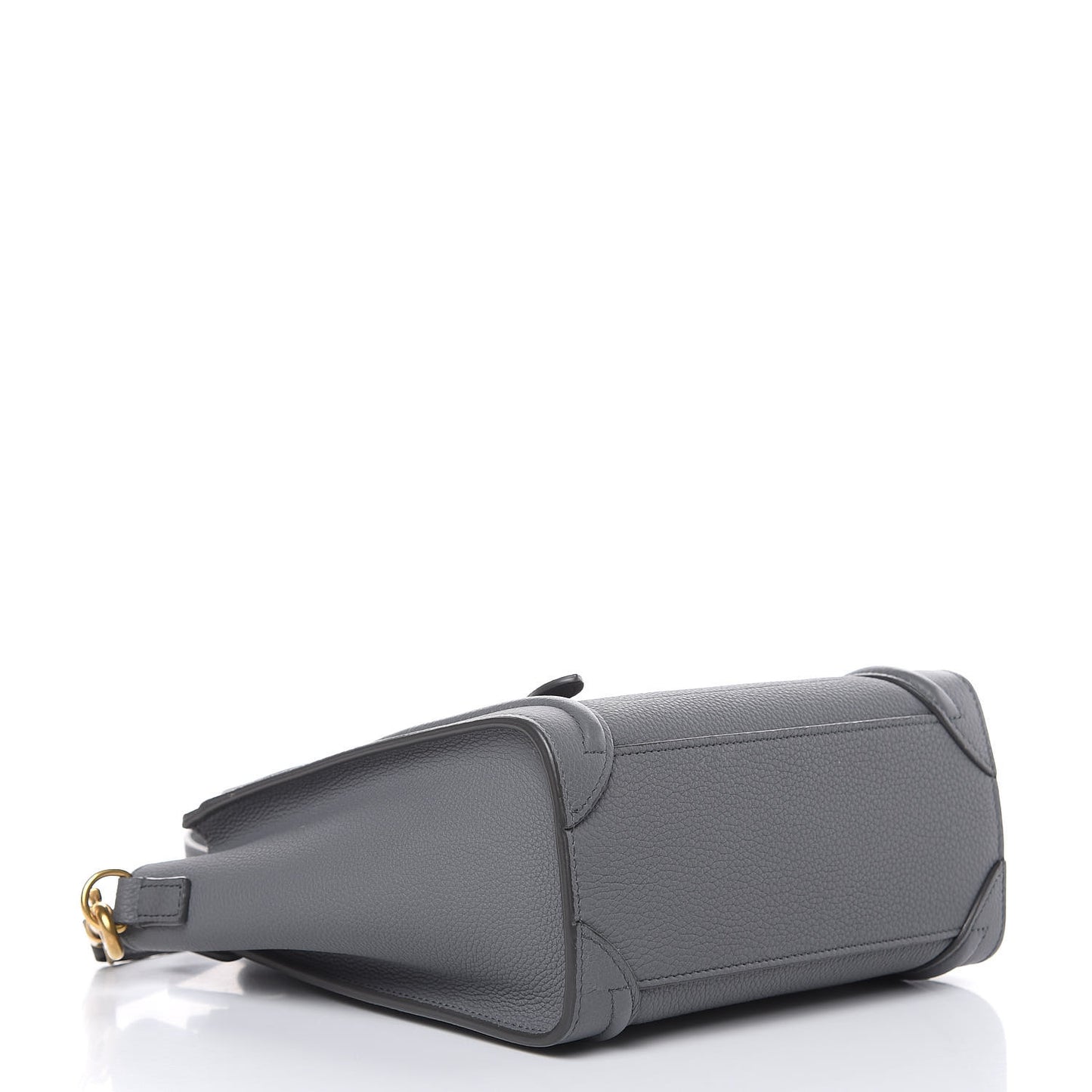 Drummed Calfskin Nano Luggage Kohl