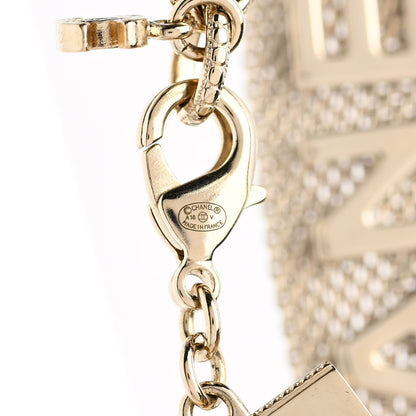 Chanel Mesh Ribbon Choker Necklace Gold 4 of 4