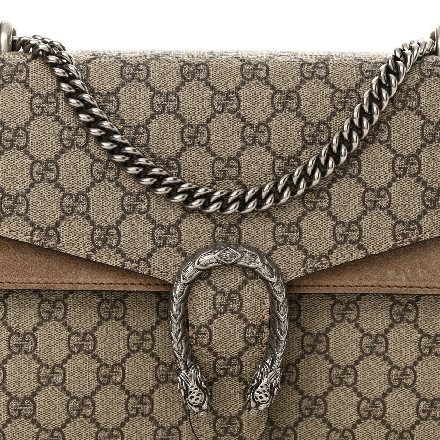 GG Supreme Monogram Medium Dionysus Shoulder Bag Taupe