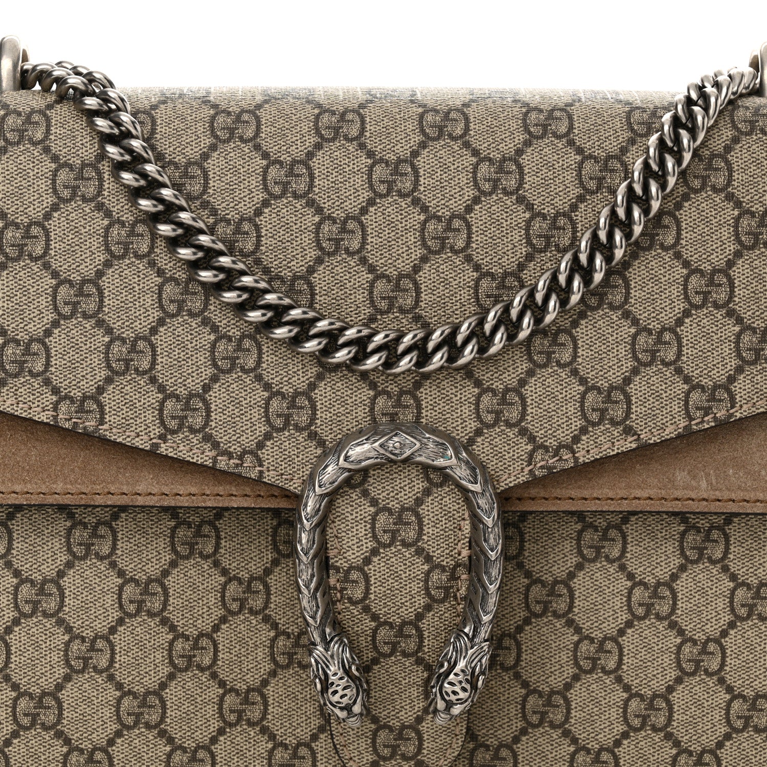 Gucci GG Supreme Monogram Medium Dionysus Shoulder Bag Taupe 8 of 16