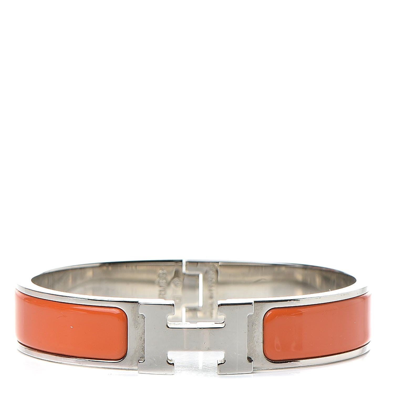 Hermes Enamel Narrow Clic Clac H Bracelet PM Orange 1 of 5
