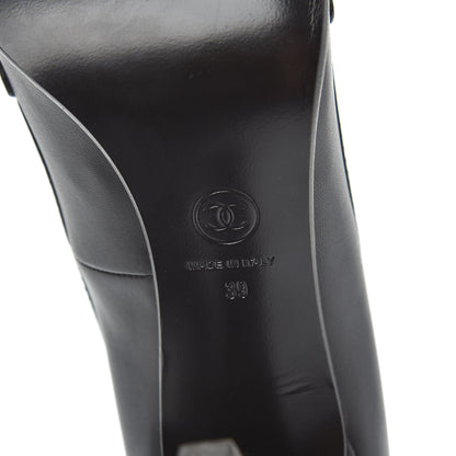 Chanel Calfskin Buckle Pumps 39 Black 6 of 11
