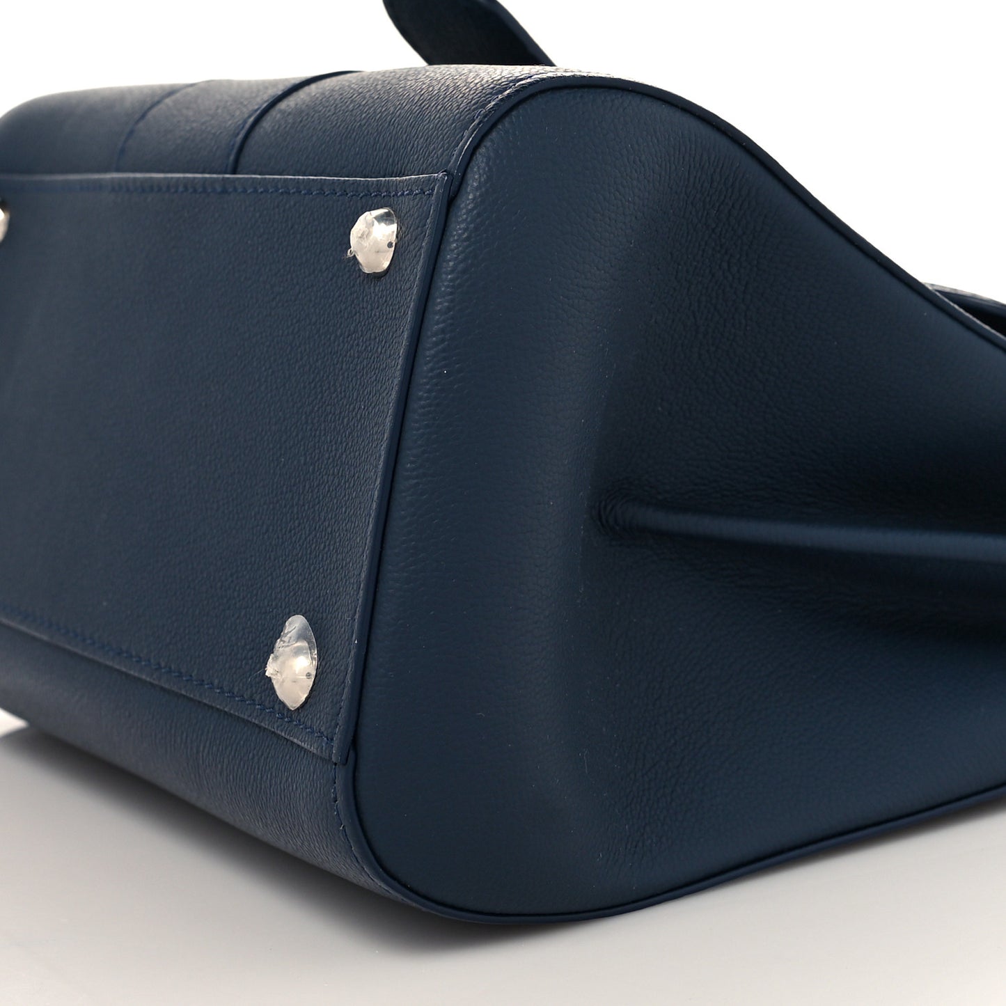 Grained Calfskin Mini Brillant Satchel Navy