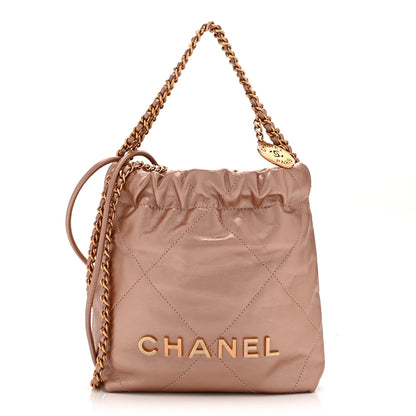 Chanel Metallic Calfskin Quilted Mini Chanel 22 Copper 1 of 11