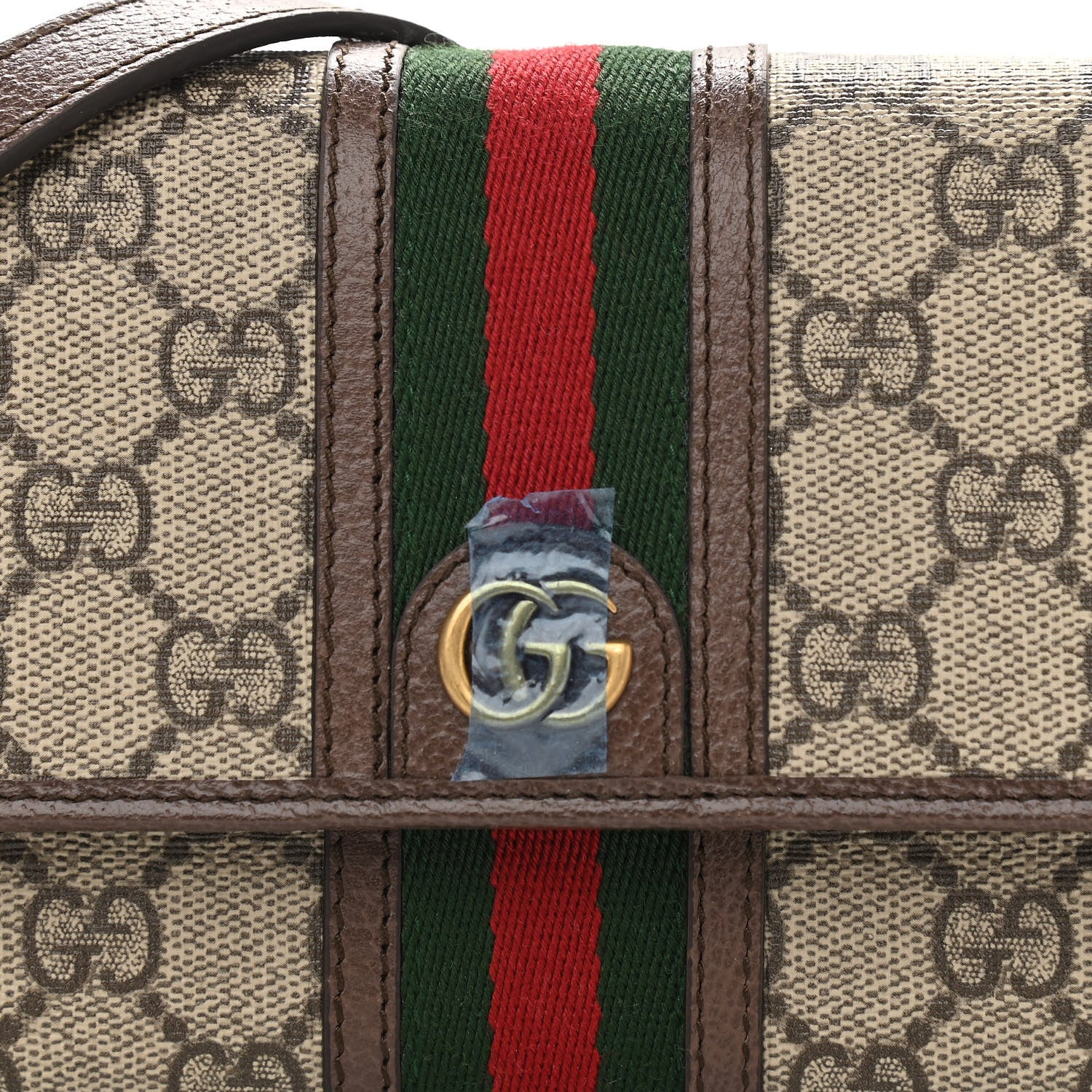 Gucci GG Supreme Monogram Web Ophidia Crossbody Wallet Beige New Acero 8 of 10
