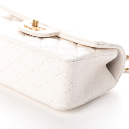 Chanel Caviar Quilted Mini Top Handle Rectangular Flap White 9 of 9
