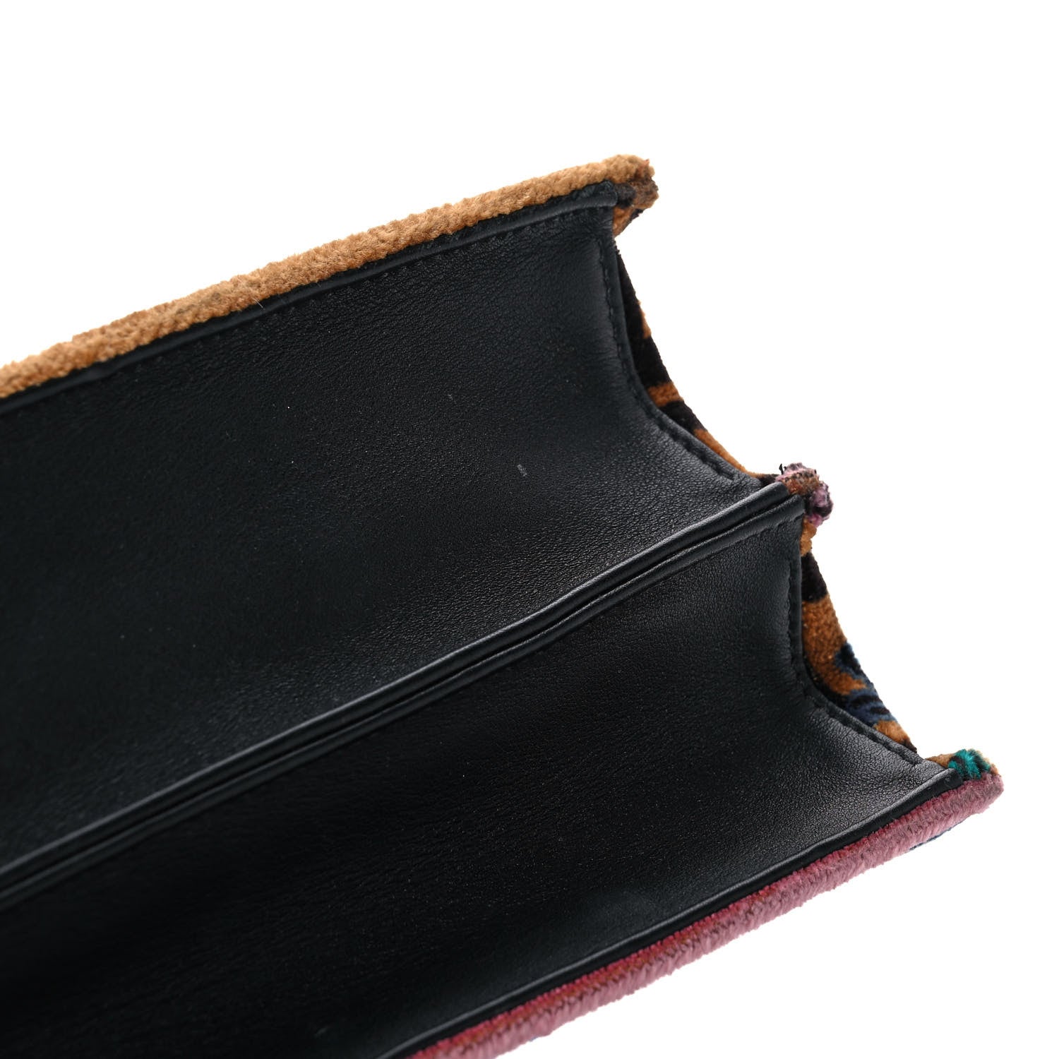 Fendi Velvet Vitello Dolce Fun Fair Kan I Shoulder Bag Tobacco Multicolor Black 13 of 14