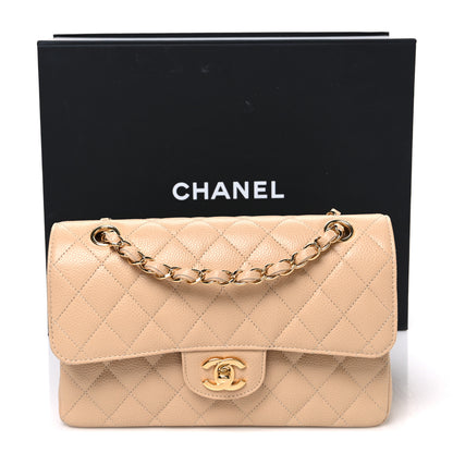 Chanel Caviar Quilted Small Double Flap Beige 11 of 11