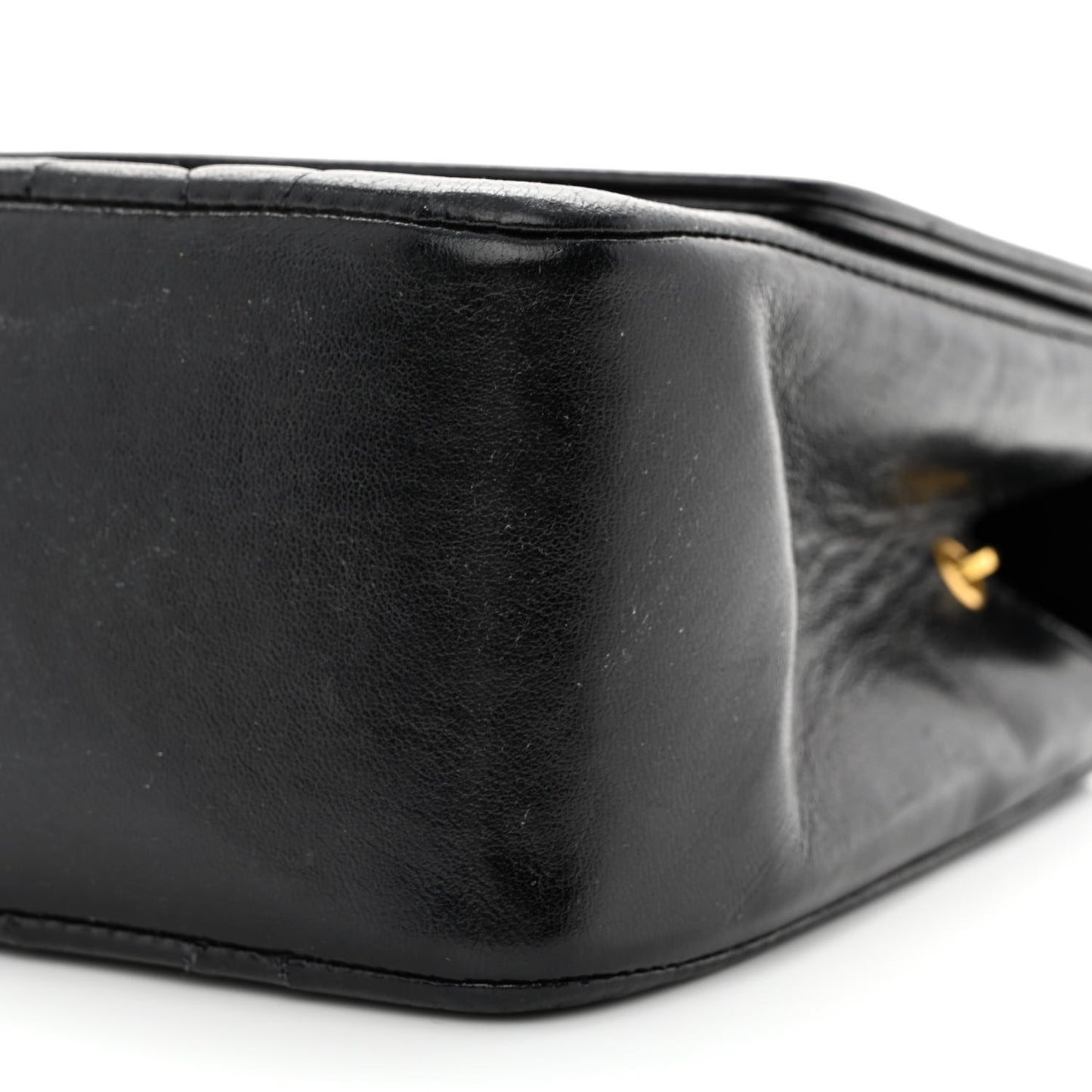 Lambskin Quilted Small Single Flap Black