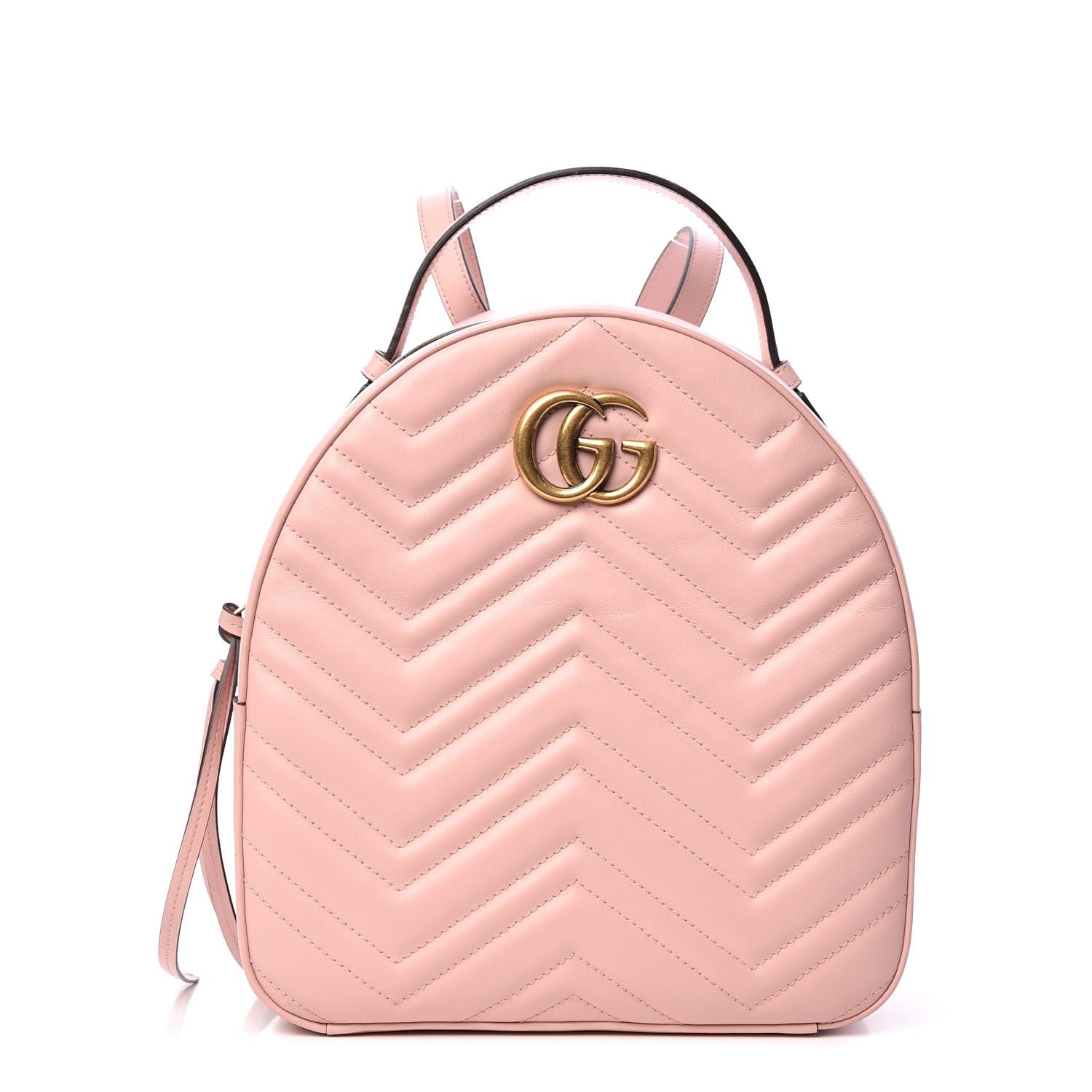 Gucci Calfskin Matelasse GG Marmont Dome Backpack Perfect Pink 1 of 8