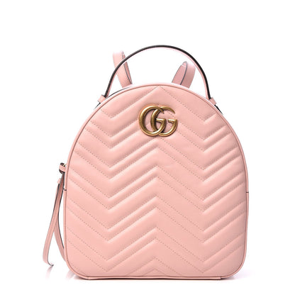Gucci Calfskin Matelasse GG Marmont Dome Backpack Perfect Pink 1 of 8