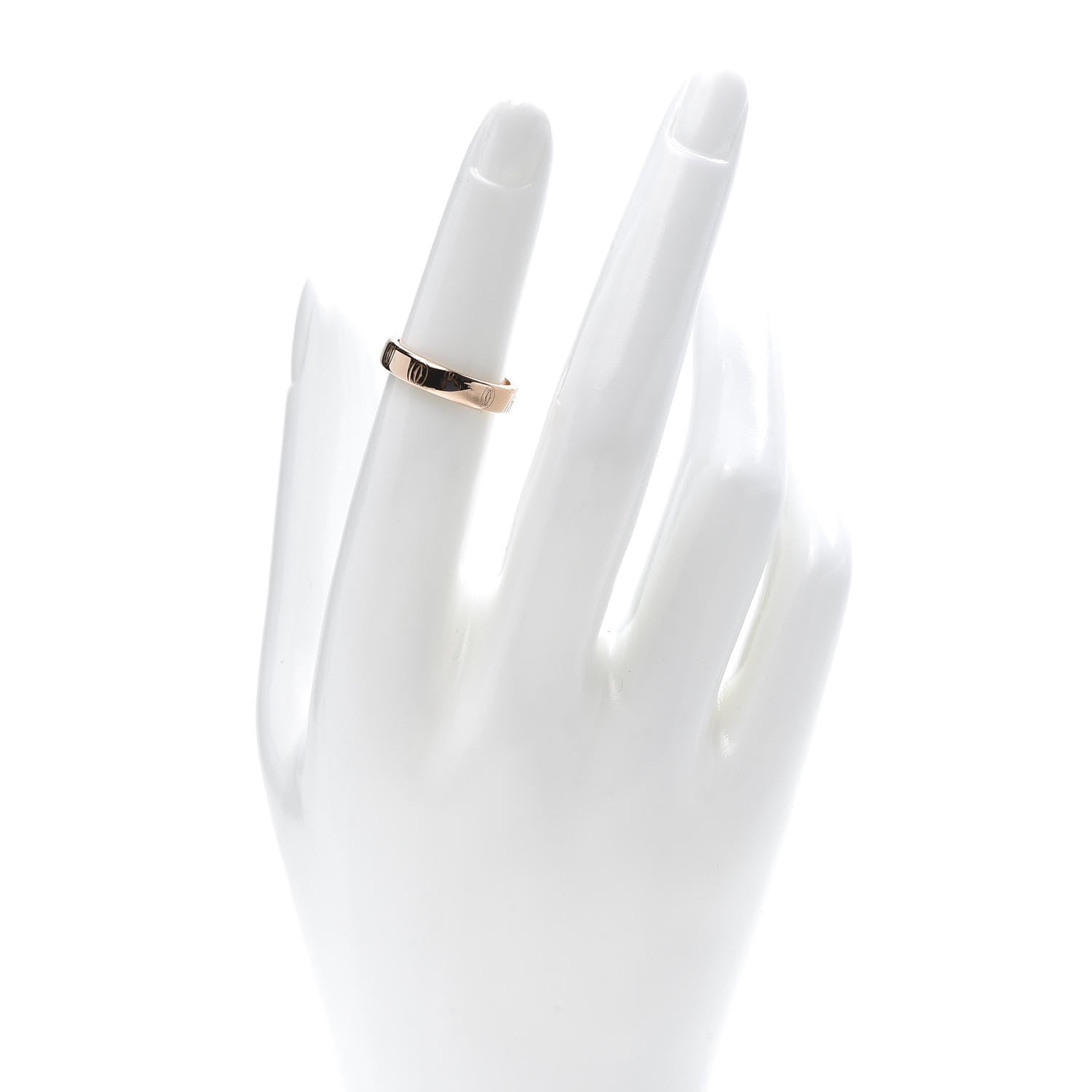 Cartier 18K Pink Gold 4mm Happy Birthday Band Ring 50 5.25 2 of 4