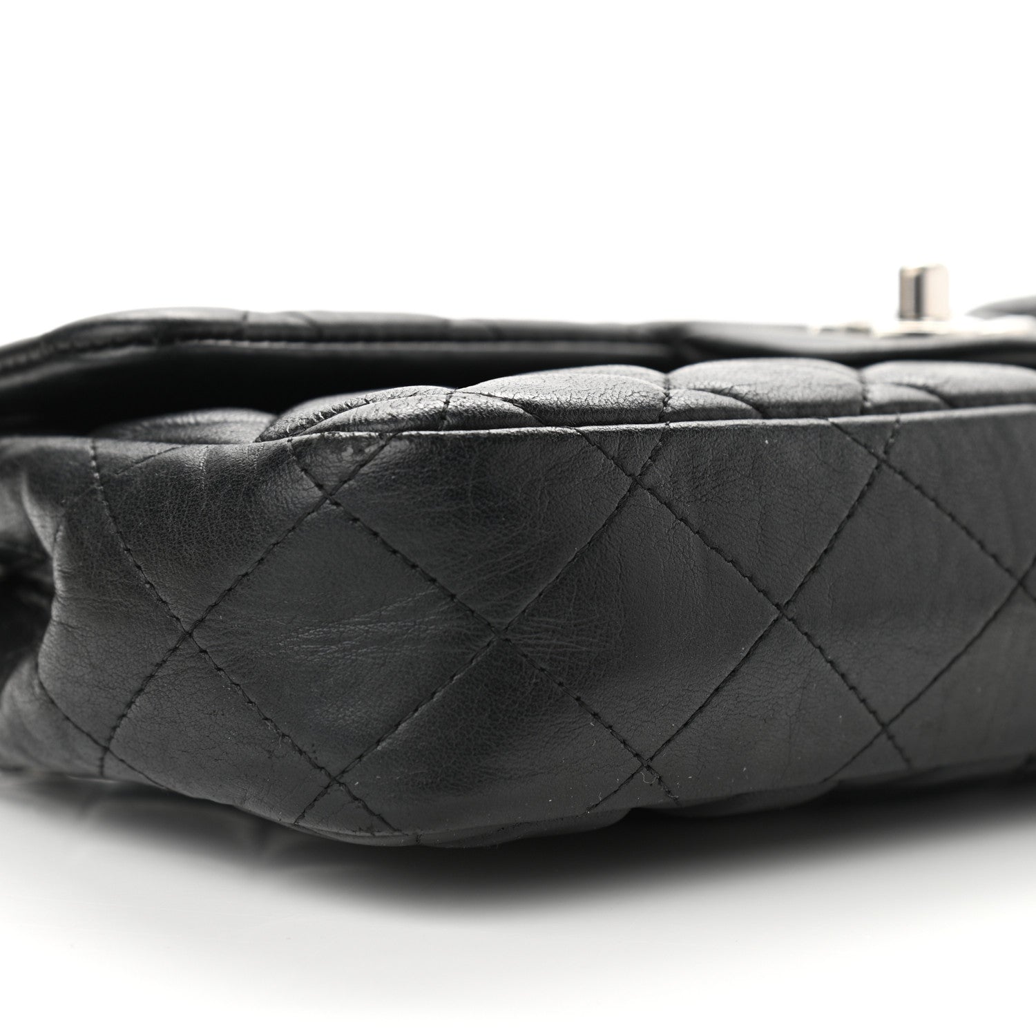 Chanel Lambskin Quilted East West Flap Black 9 of 16