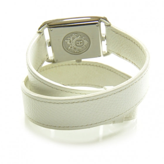 Hermes Stainless Steel Epsom 29mm Cape Cod Double Tour Quartz Watch Blanc 2 of 7