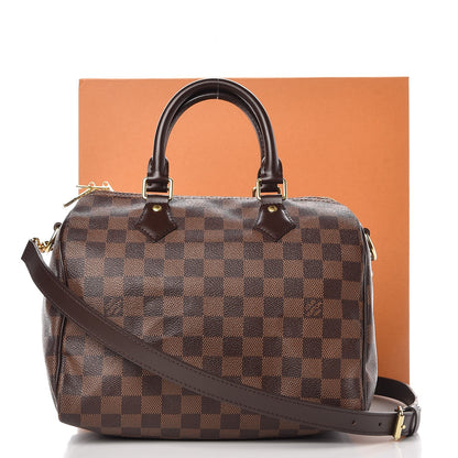 Louis Vuitton Damier Ebene Speedy Bandouliere 25 10 of 10