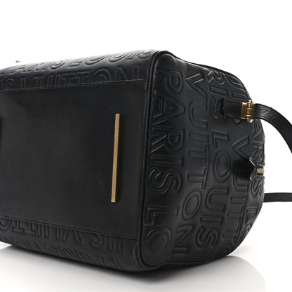 Louis Vuitton Calfskin Embossed Speedy Cube 30 Black 8 of 10