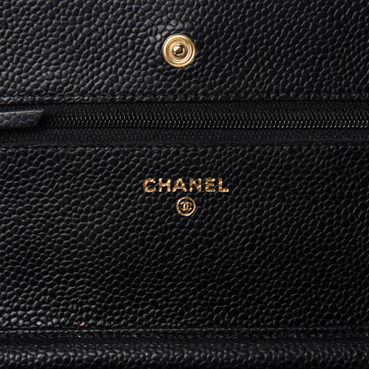 Chanel Caviar Quilted Wallet On Chain WOC Black 8 of 12